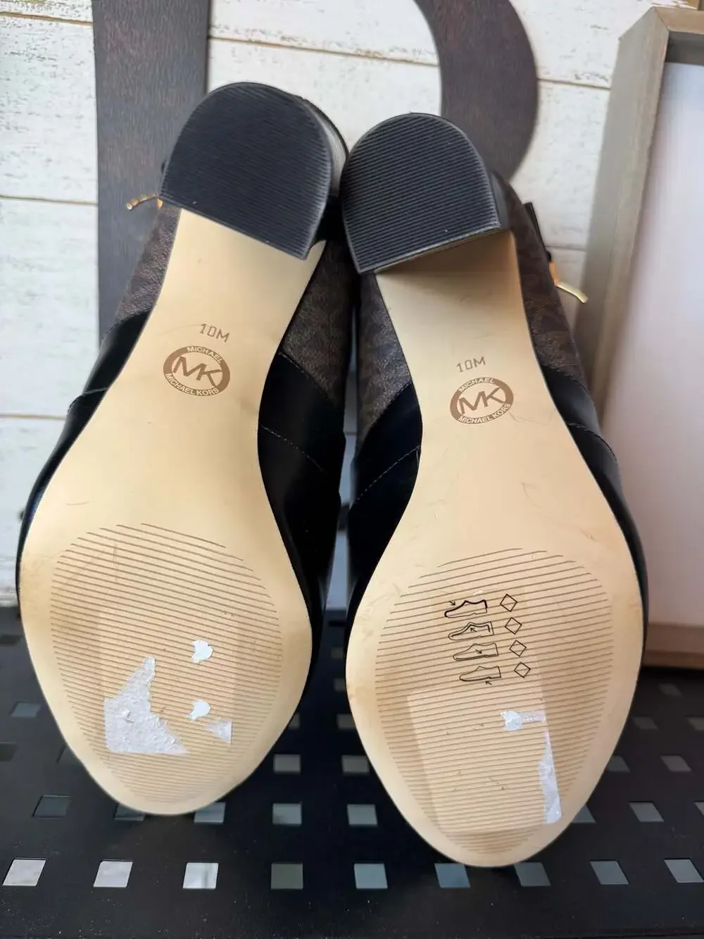 Michael Kors Lawson Logo and Leather Open-Toe Bootie - Picture 9 of 9
